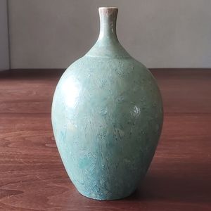 Gorgeous Studio Pottery Vase with Amazing Glaze Artist Signed